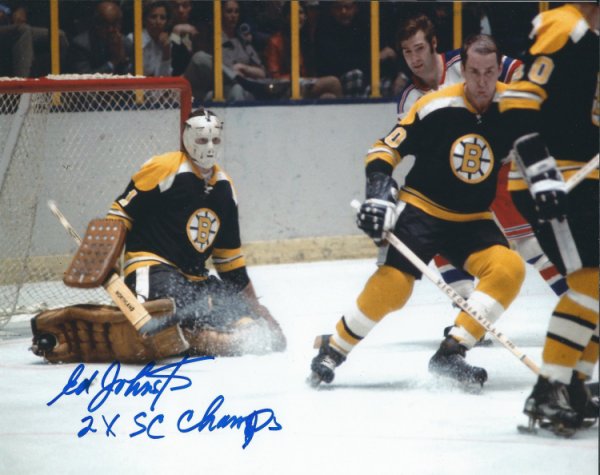 Ed Johnston Autographed Signed 8X10 Boston Bruins Photo - Autographs 