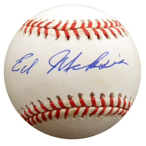 Ed Miksis Autographed Signed Official Nl Baseball Brooklyn Dodgers Beckett Beckett 