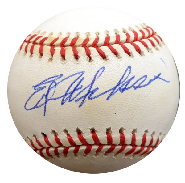 Ed Miksis Autographed Signed Official Nl Baseball Brooklyn Dodgers Beckett Beckett 