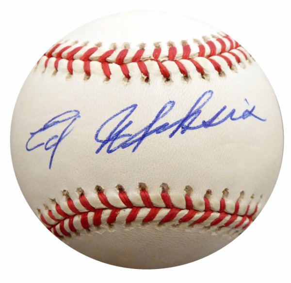 Ed Miksis Autographed Signed Official Nl Baseball Brooklyn Dodgers Beckett Beckett 