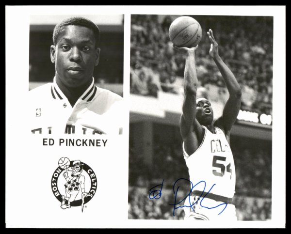 Ed Pinckney Autographed Team Issued 8X10 Photo Boston Celtics #190628