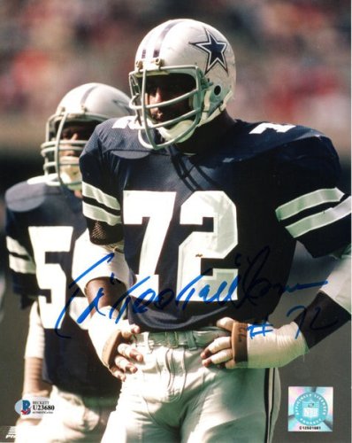 Framed Dallas Cowboys Ed Too Tall Jones Autographed Signed Jersey Jsa Coa