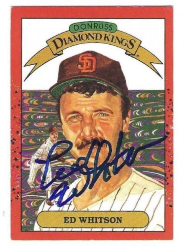 Ed Whitson Autographed Signed San Diego Padres 1990 Donruss Diamond King - Autographs