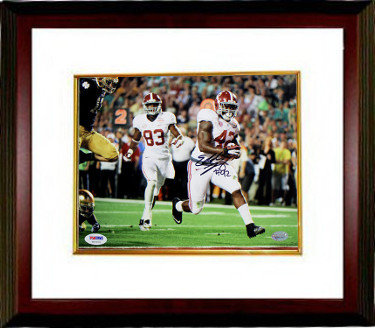 Eddie Lacy Autographed Signed Alabama Crimson Tide 8x10 Photo Custom Framing #42- PSA Hologram (horizontal vs Notre Dame) 