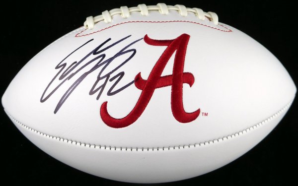 Eddie Lacy Autographed White Logo Football Alabama Crimson Tide Mcs Holo #124647