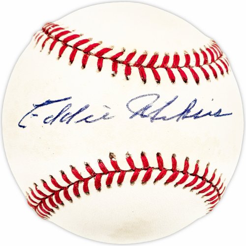 Eddie Miksis Autographed Signed Official Al Baseball Chicago Cubs, Los Angeles Dodgers #225956