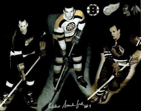 Eddie Sanford Autographed Signed 8X10 Boston Bruins Photo - Autographs 