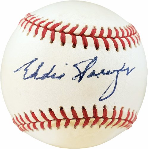 Eddie Sawyer Autographed Signed Official Nl Baseball Los Angeles Dodgers, Cincinnati Reds PSA/DNA 