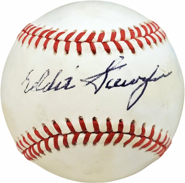 Eddie Sawyer Autographed Signed Official Nl Baseball Philadelphia Phillies Beckett Beckett 