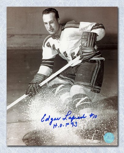 Edgar Laprade Autographed Signed New York Rangers 8x10 Photo