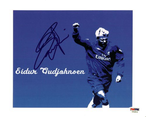 Eidur Gudjohnsen Autographed Signed 8X10 Photo Barcelona PSA/DNA 