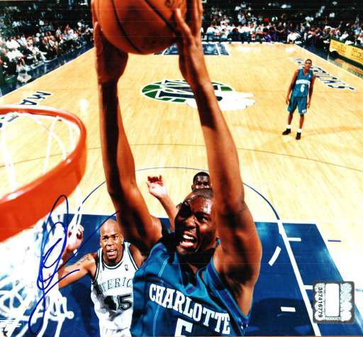 Elden Campbell Autographed Signed Hornets Photos - Autographs 
