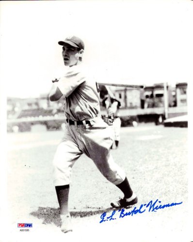 Elmer "Butch" Nieman Autographed 8X10 Photo Boston Braves PSA/DNA