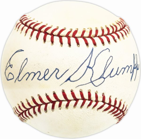 Elmer Klumpp Autographed Signed Official Nl Baseball Brooklyn Dodgers Beckett Beckett Qr #Bm25990 