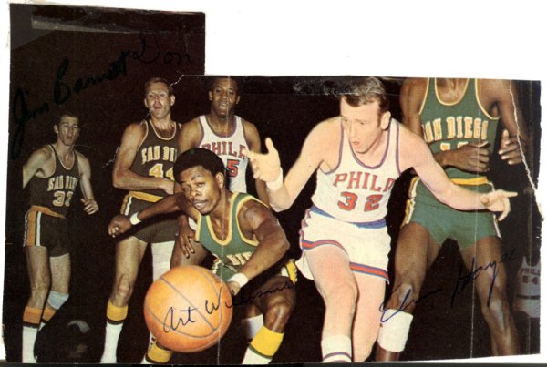 Elvin Hayes Art Williams & Jim Barnett Autographed Signed 4X6 Magazine Page Photo Beckett Beckett 