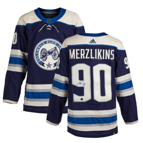 Elvis Merzlikins Autographed Signed Columbus Blue Jackets Alternate adidas Jersey