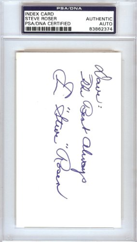 Emerson "Steve" Roser Autographed Signed 3X5 Index Card New York Yankees "To Dave" PSA/DNA 