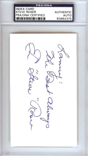 Emerson "Steve" Roser Autographed Signed 3X5 Index Card New York Yankees "To Larry" PSA/DNA 