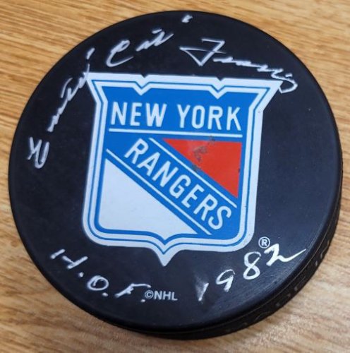 Emile Francis Autographed Signed New York Rangers Hockey Puck - Autographs