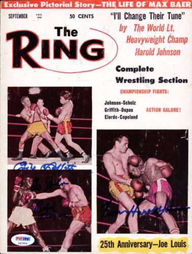 Emile Griffith, Ralph Dupas & Harold Johnson Autographed Signed The Ring Magazine Cover "To John" PSA/DNA 