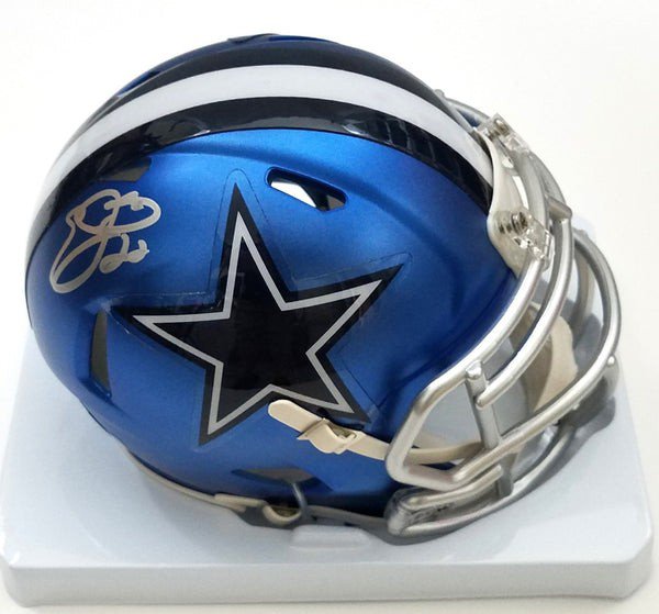 Emmitt Smith Autographed Signed Dallas Cowboys Blaze Mini Helmet Beckett Witnessed 