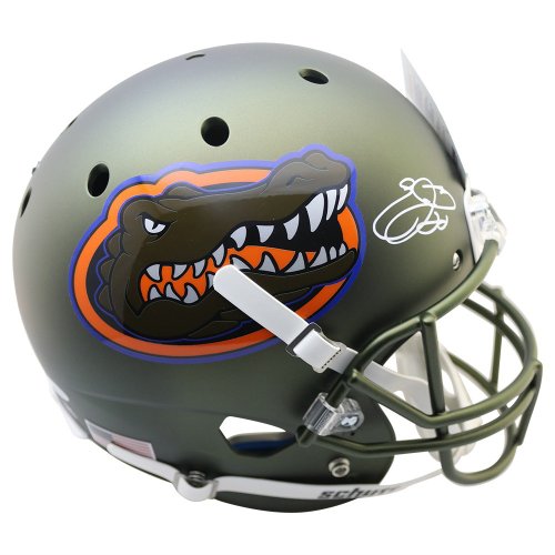 Emmitt Smith Florida Gators Autographed Signed Schutt Rep F/S Matte Green Helmet - Beckett 