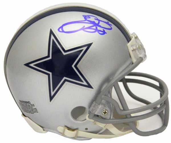 Emmitt Smith Signed Cowboys Riddell Replica Mini Helmet