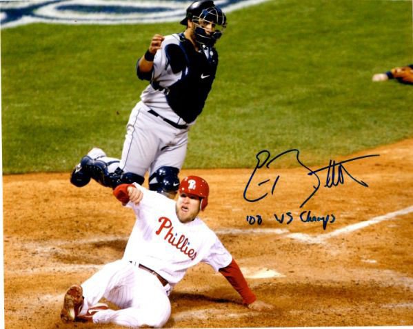 Eric Bruntlett Autographed Signed 8X10 Philadelphia Phillies Photo - Autographs