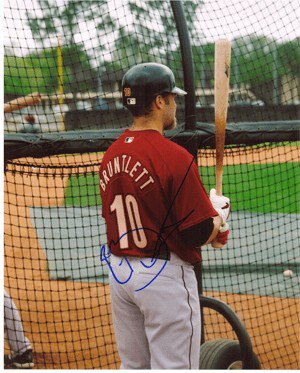 Eric Bruntlett Autographed Signed Photo Houston Astros - Autographs