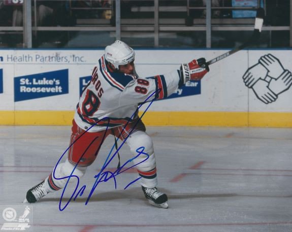 Eric Lindros New York Signed Custom Blue Hockey Jersey HOF 16 Inscription  JSA