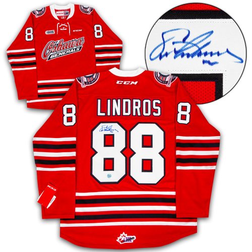 Eric Lindros signed New York Rangers autographed Jersey *HOF* inscription