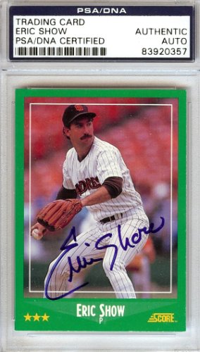 Eric Show Autographed Signed 1988 Score Card #338 San Diego Padres PSA/DNA 