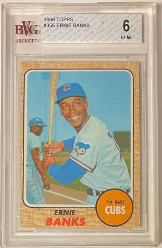 1969 Topps #20 Ernie Banks Chicago Cubs Baseball Card Sgc 5 Ex