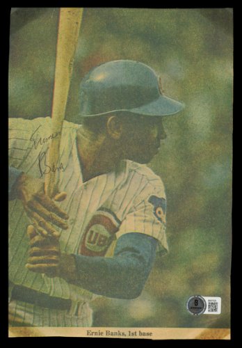 Ernie Banks Autographed Signed 7X10 Magazine Page Photo Chicago Cubs Beckett Beckett Qr #Bm37525 