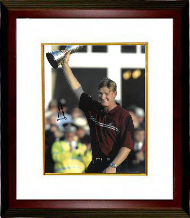 Ernie Els Autographed Signed PGA 11x14 Photo Custom Framing - JSA Hologram (w/ Trophy at 2002 Open Championship) 