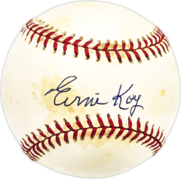 Ernie Koy Autographed Signed Official Nl Baseball Brooklyn Dodgers Beckett Beckett Qr #Bm25934 