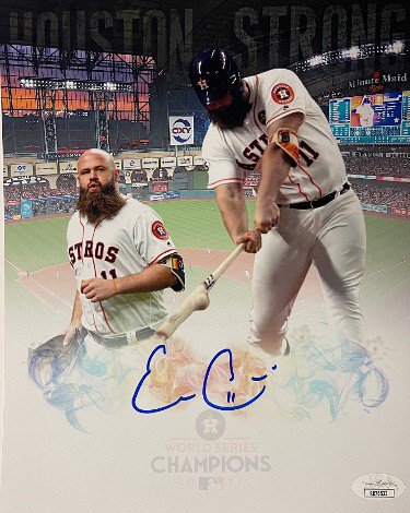 Autograph Warehouse 583257 Evan Gattis Player Worn Jersey Patch