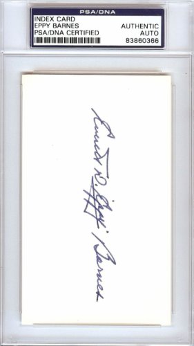 Everett Eppy Barnes Autographed Signed 3X5 Index Card Pittsburgh Pirates PSA/DNA 