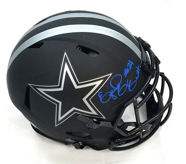 Ezekiel Elliott Autographed Dallas Cowboys Riddell Speed Eclipse Authentic Helmet Beckett Witnessed