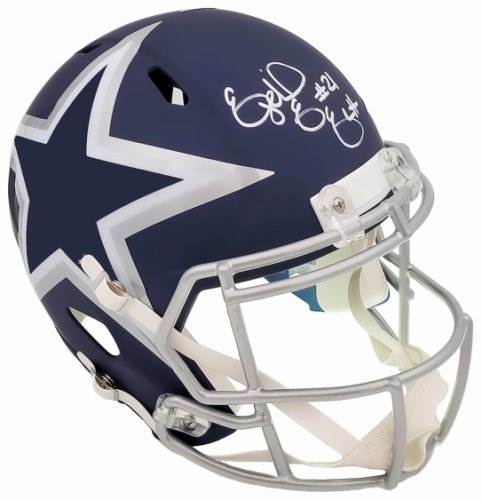 Ezekiel Elliott Autographed Signed Dallas Cowboys Amp Blue Full Size Replica Speed Helmet Beckett Beckett Qr #203006 