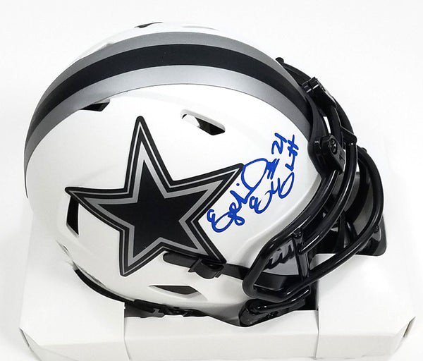 Ezekiel Elliott Autographed Signed Dallas Cowboys Lunar Eclipse Mini Helmet Beckett Witnessed 