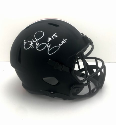 Ezekiel Elliott Ohio State Buckeyes Autographed Signed Eclipse Black Replica Helmet - Beckett Authentic 