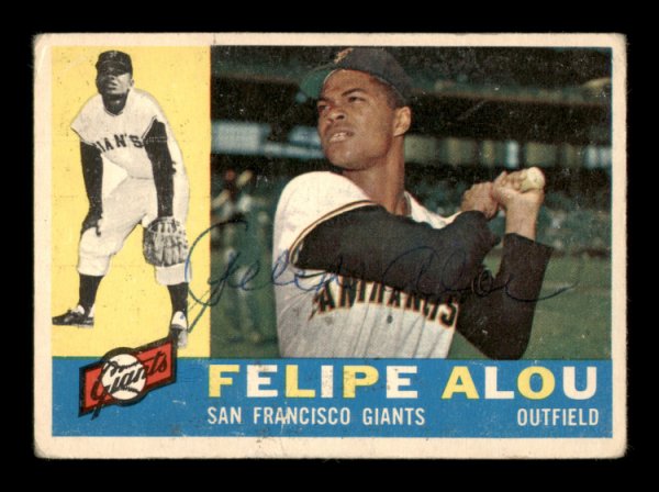 Felipe Alou Autographed 1960 Topps Card #287 San Francisco Giants #198710
