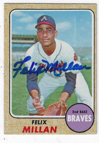 Felix Millan Autographed Signed Atlanta Braves 1968 Topps Card - Autographs