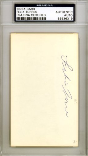 Felix Torres Autographed Signed 3X5 Index Card Los Angeles Angels PSA/DNA 