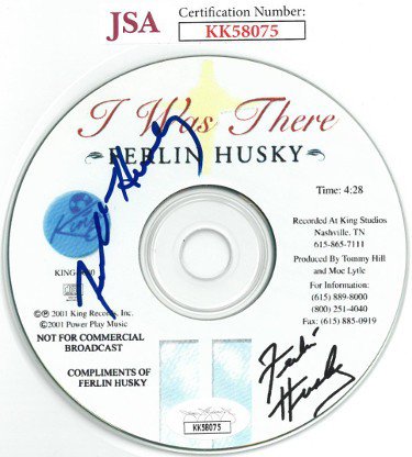 Ferlin Husky Autographed Signed 2001 I Was There King Records Album CD & Case- JSA #KK58075 