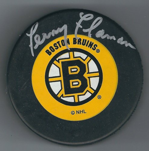 Fern Flaman Autographed Signed Boston Bruins Hockey Puck - Autographs