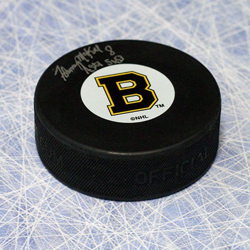 Fleming Mackell Boston Bruins Autographed Signed Original 6 Puck