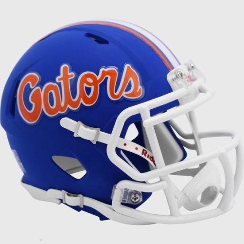 Florida Gators NCAA Mini Speed Football Helmet Matte Blue 