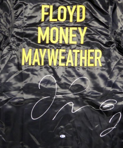 Floyd Mayweather Jr. Autographed Black Boxing Robe Beckett Beckett